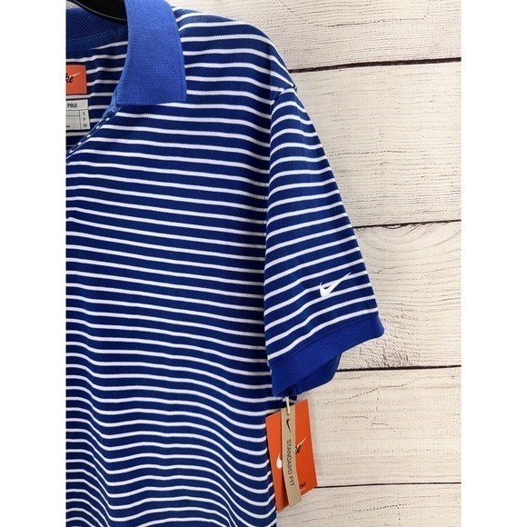 Nike Dri-Fit Blue Stripe Golf Polo Shirt AV4165-438 Small Standard Was $75‎ NWT - Picture 4 of 9